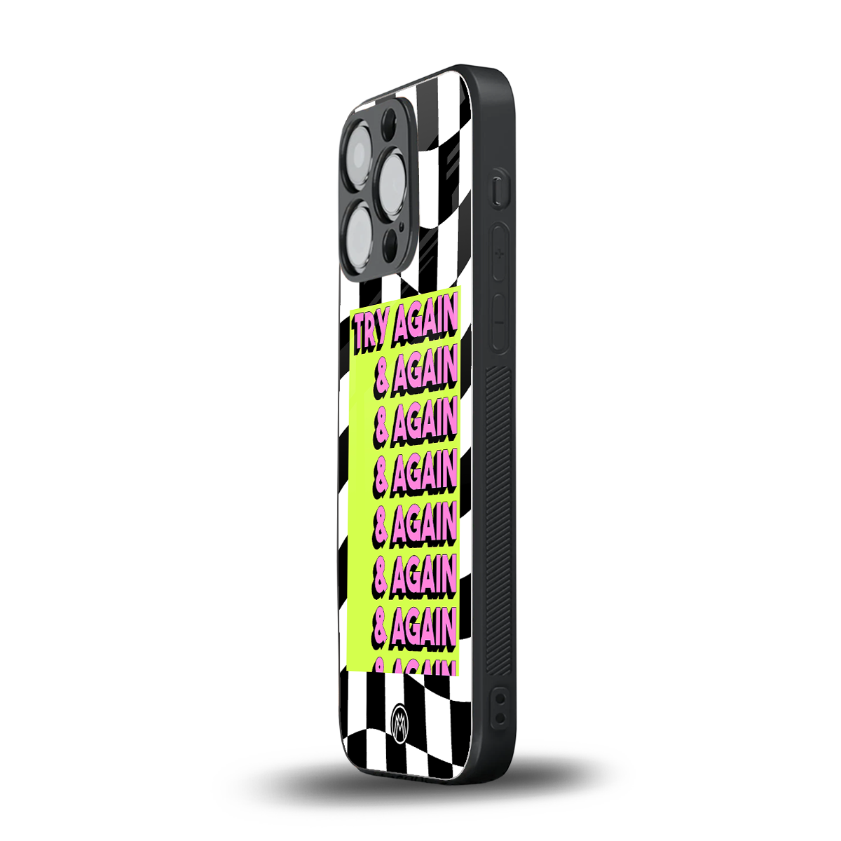 try again back phone cover | glass case for iphone 15 pro