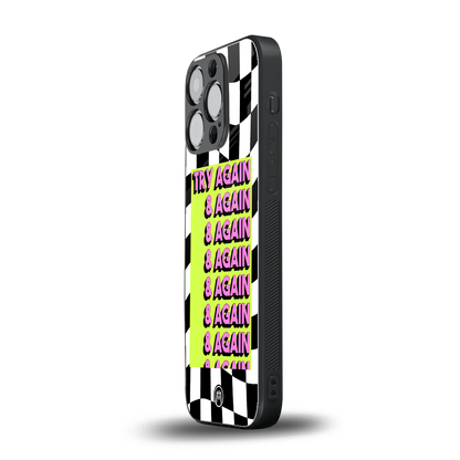 try again back phone cover | glass case for iphone 14 pro