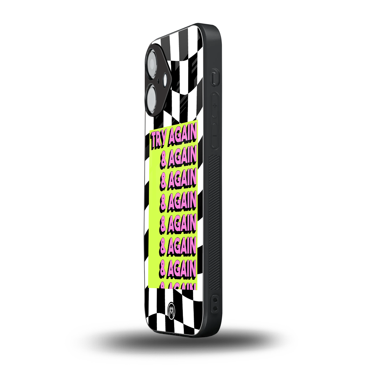 try again back phone cover | glass case for iphone 16