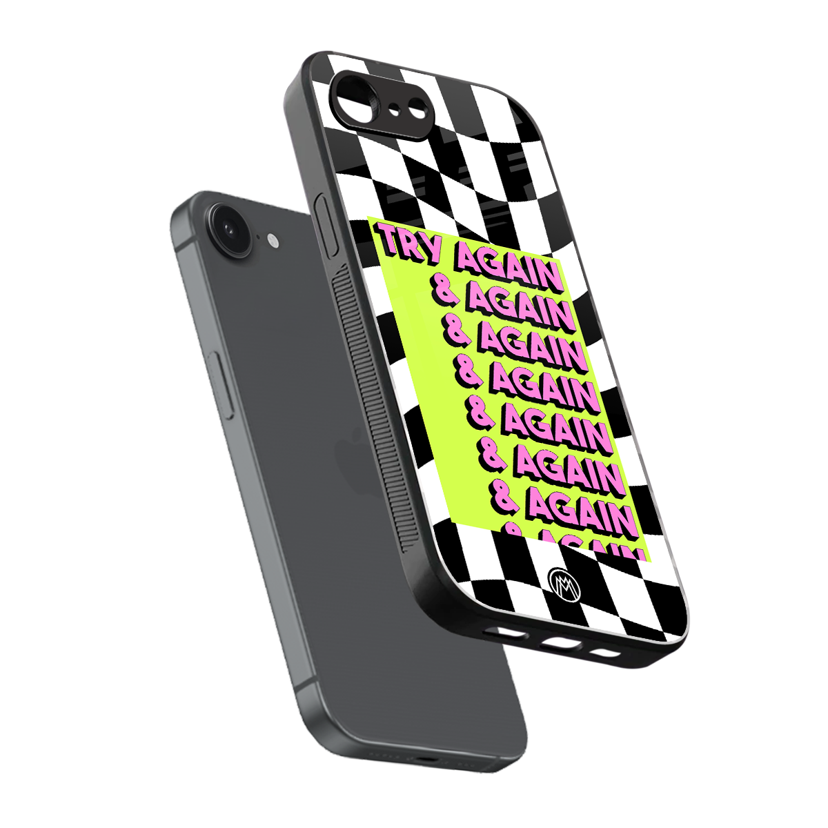 try again back phone cover | glass case for iphone 16e