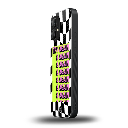 try again back phone cover | glass case for nothing phone 1