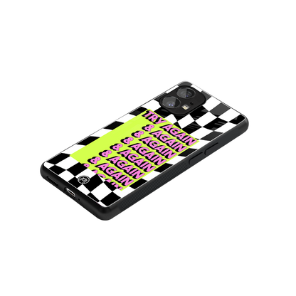 try again back phone cover | glass case for nothing phone 1