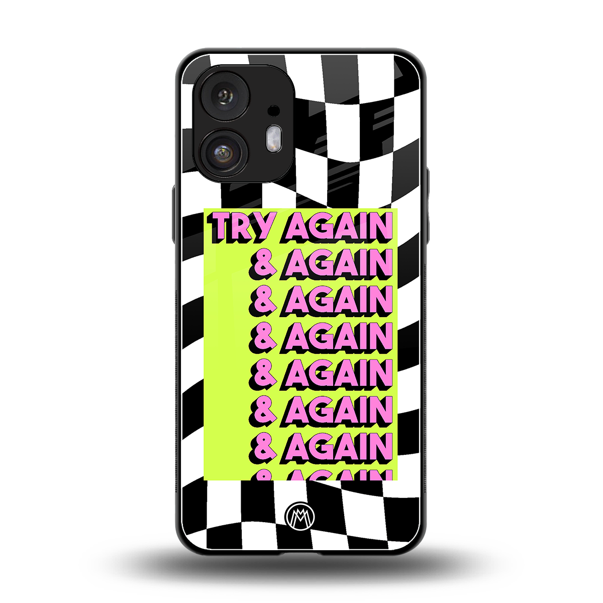 try again back phone cover | glass case for nothing phone 2