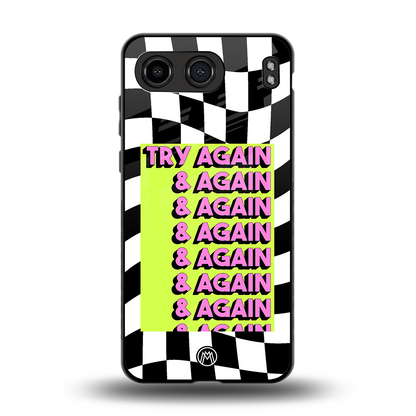 try again back phone cover | glass case for oneplus nord 4