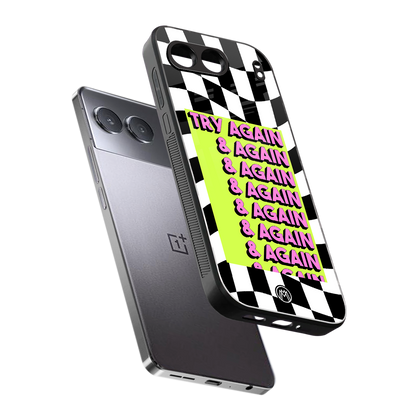 try again back phone cover | glass case for oneplus nord 4