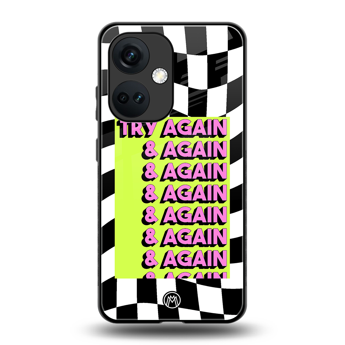 try again back phone cover | glass case for oneplus nord ce 3