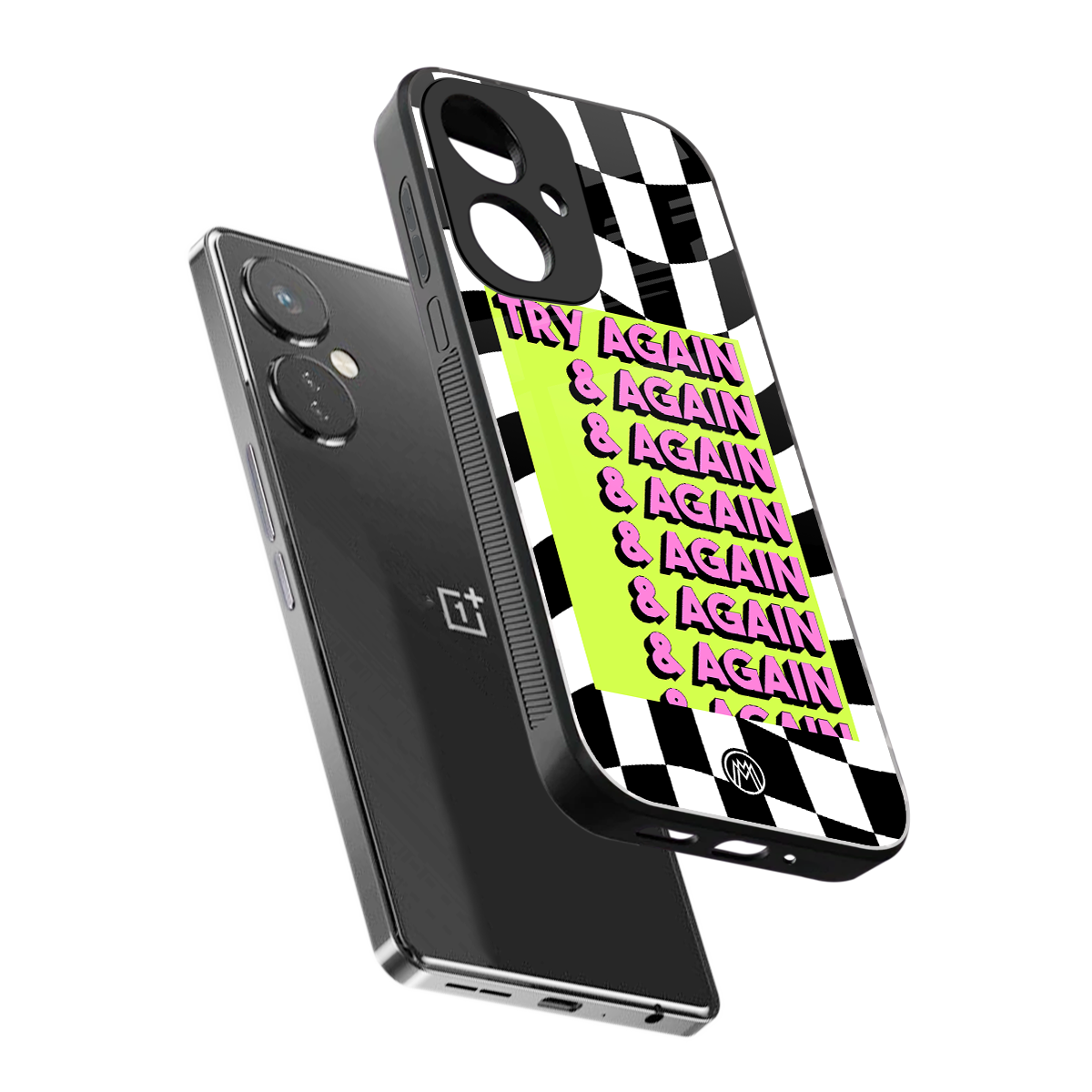 try again back phone cover | glass case for oneplus nord ce 3