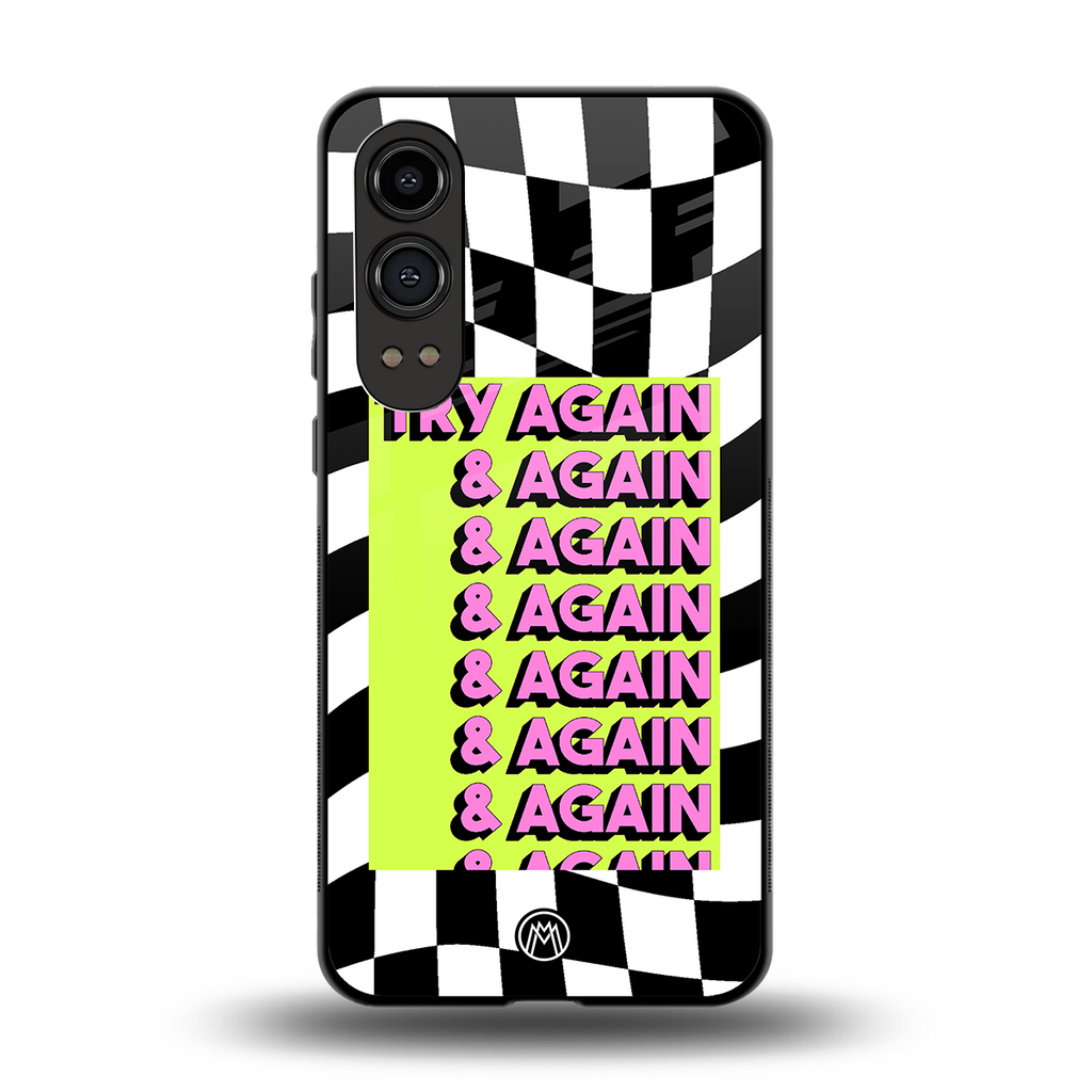 try again back phone cover | glass case for oneplus nord ce 4 lite