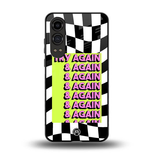 try again back phone cover | glass case for oneplus nord ce 4 lite
