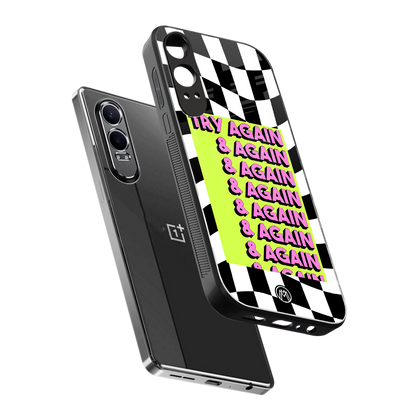 try again back phone cover | glass case for oneplus nord ce 4 lite