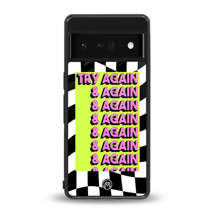 try again back phone cover | glass case for google pixel 6 pro