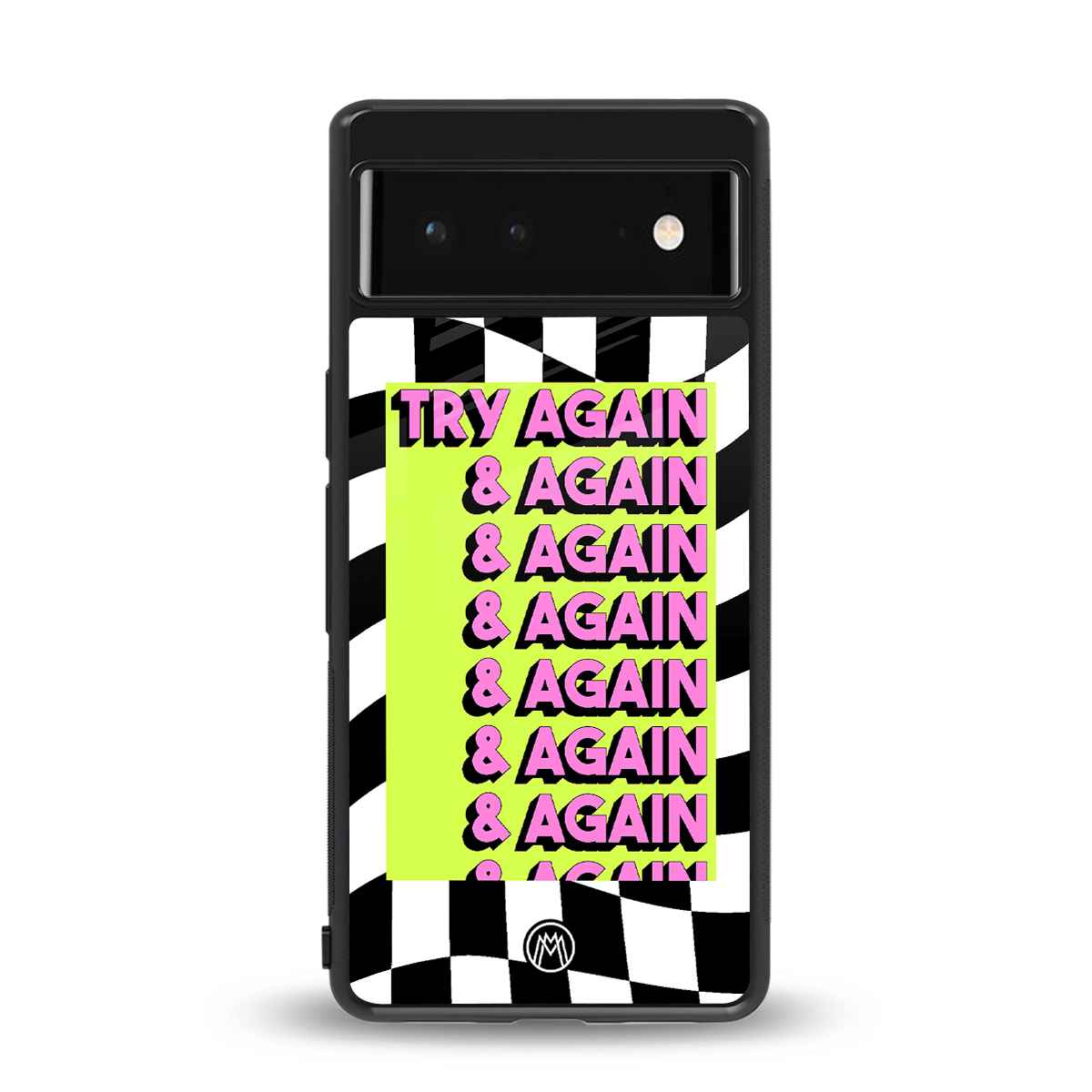 try again back phone cover | glass case for google pixel 6