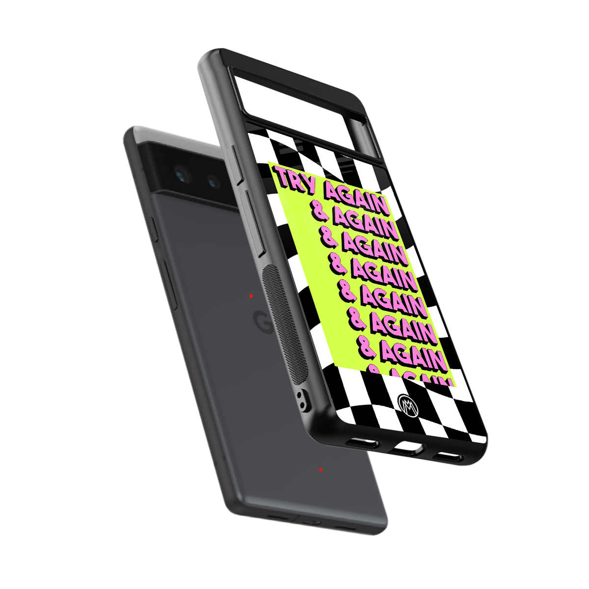 try again back phone cover | glass case for google pixel 6