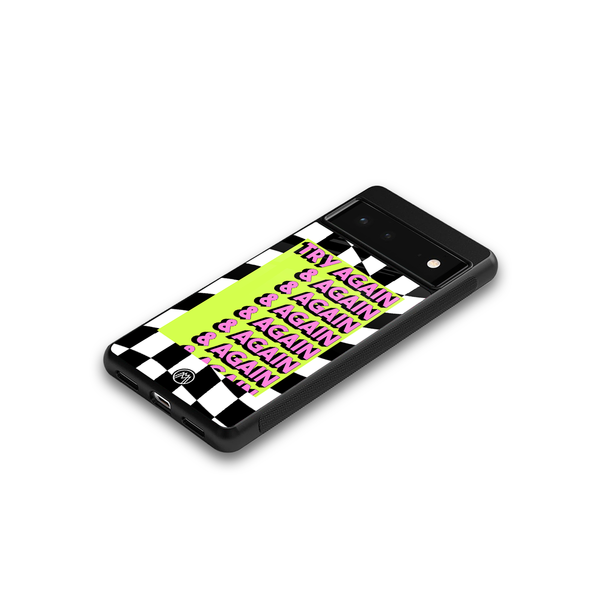 try again back phone cover | glass case for google pixel 6