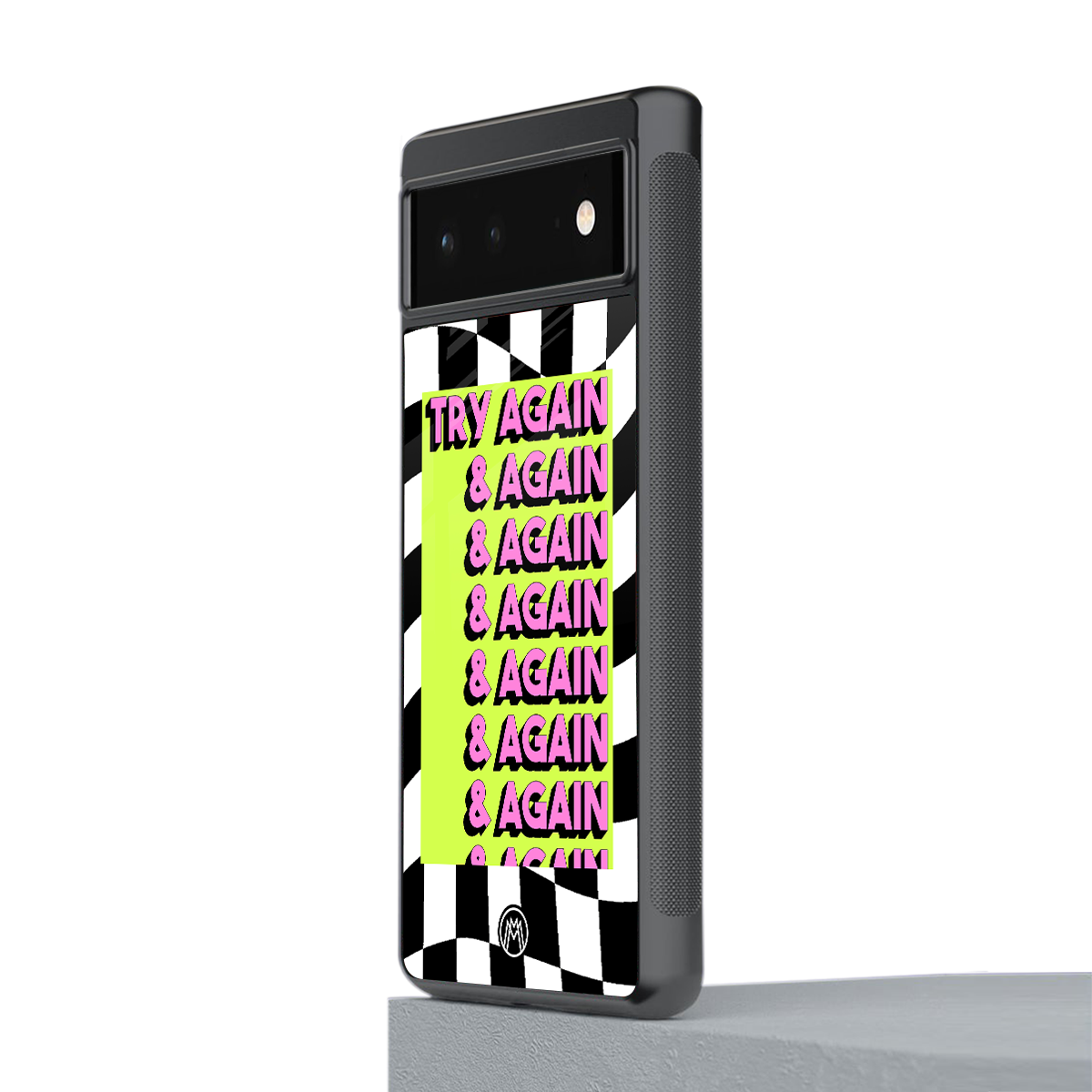 try again back phone cover | glass case for google pixel 6