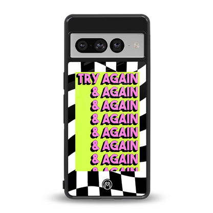 try again back phone cover | glass case for google pixel 7 pro