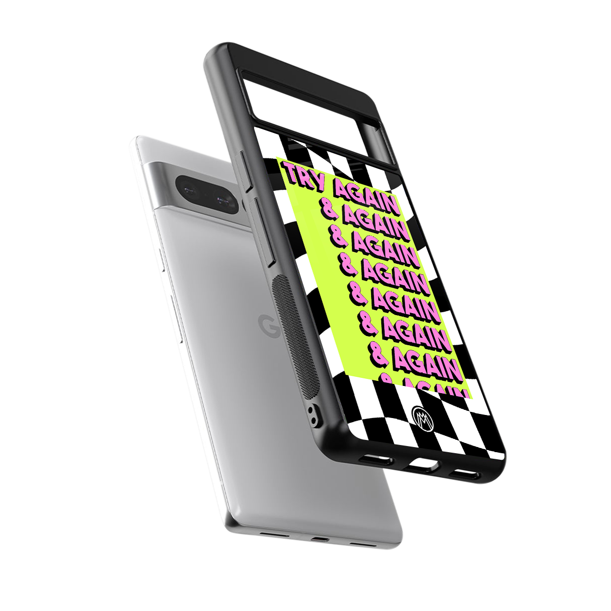 try again back phone cover | glass case for google pixel 7 pro