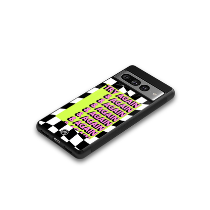 try again back phone cover | glass case for google pixel 7 pro
