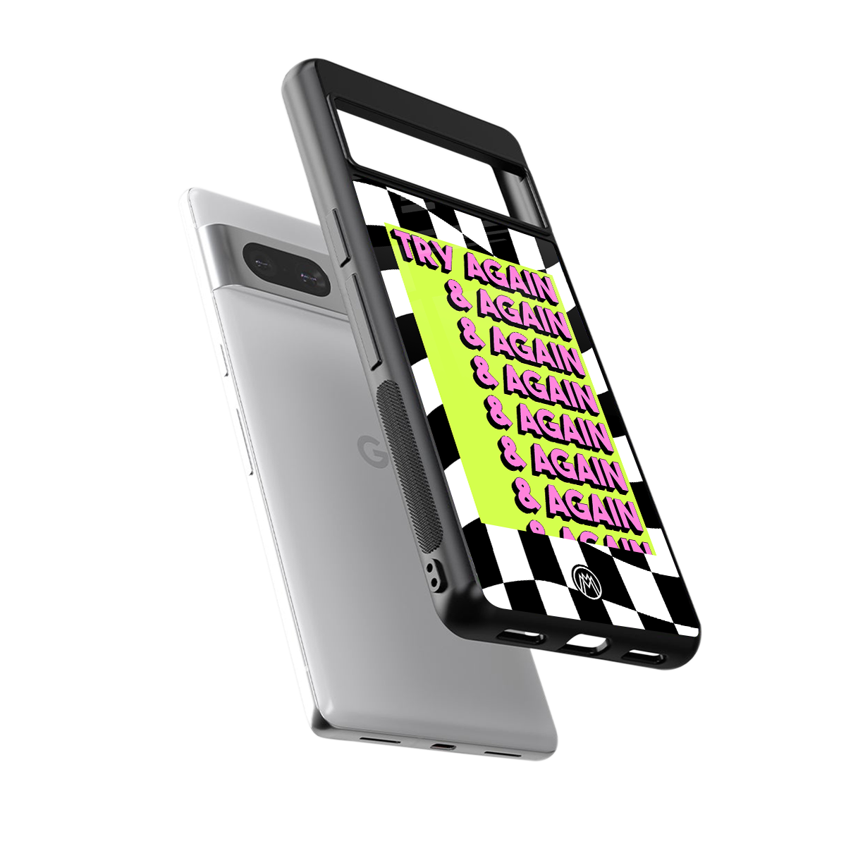 try again back phone cover | glass case for Google Pixel 7A