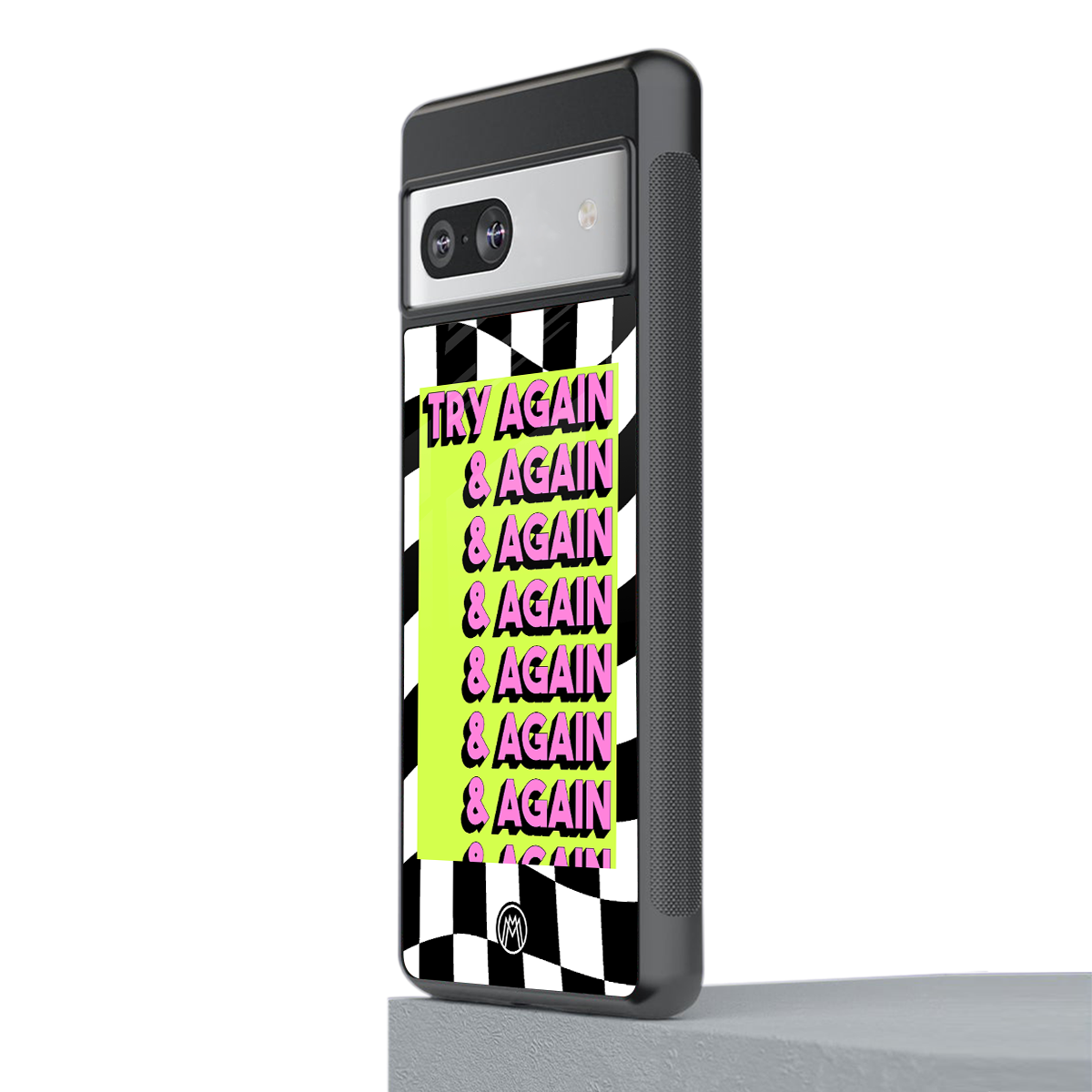 try again back phone cover | glass case for Google Pixel 7A