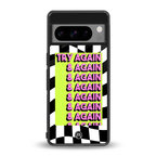 try again back phone cover | glass case for google pixel 8 pro