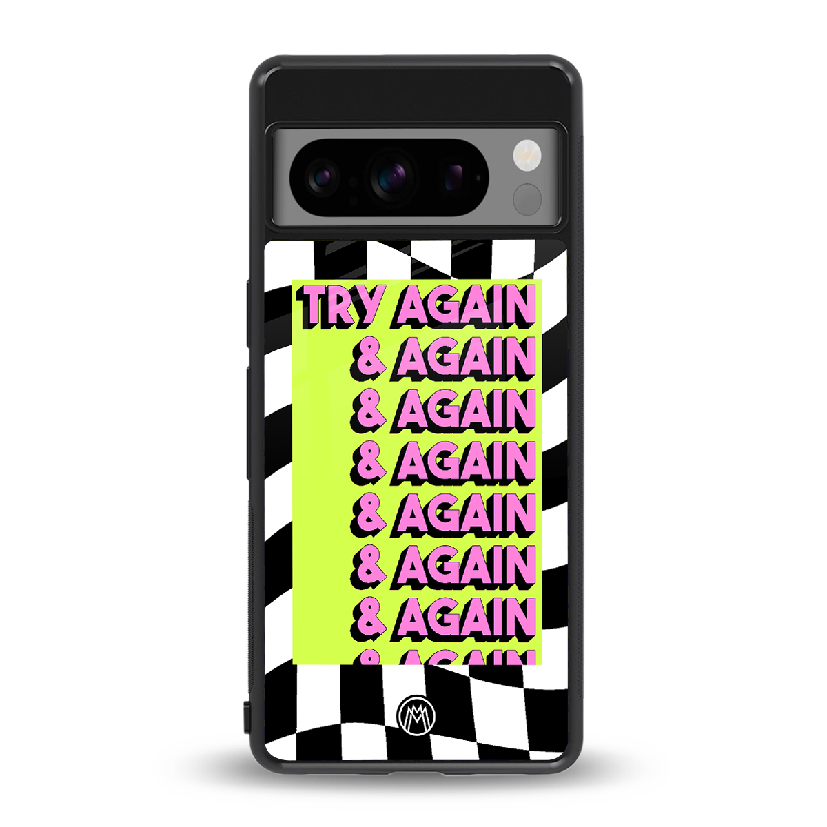 try again back phone cover | glass case for google pixel 8 pro