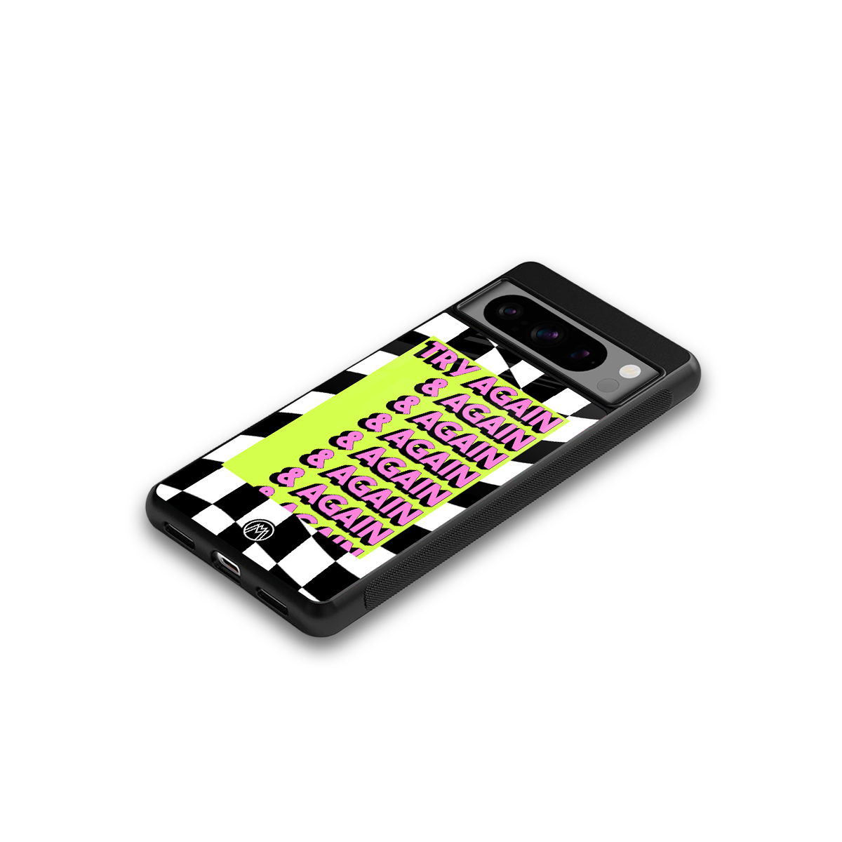 try again back phone cover | glass case for google pixel 8 pro