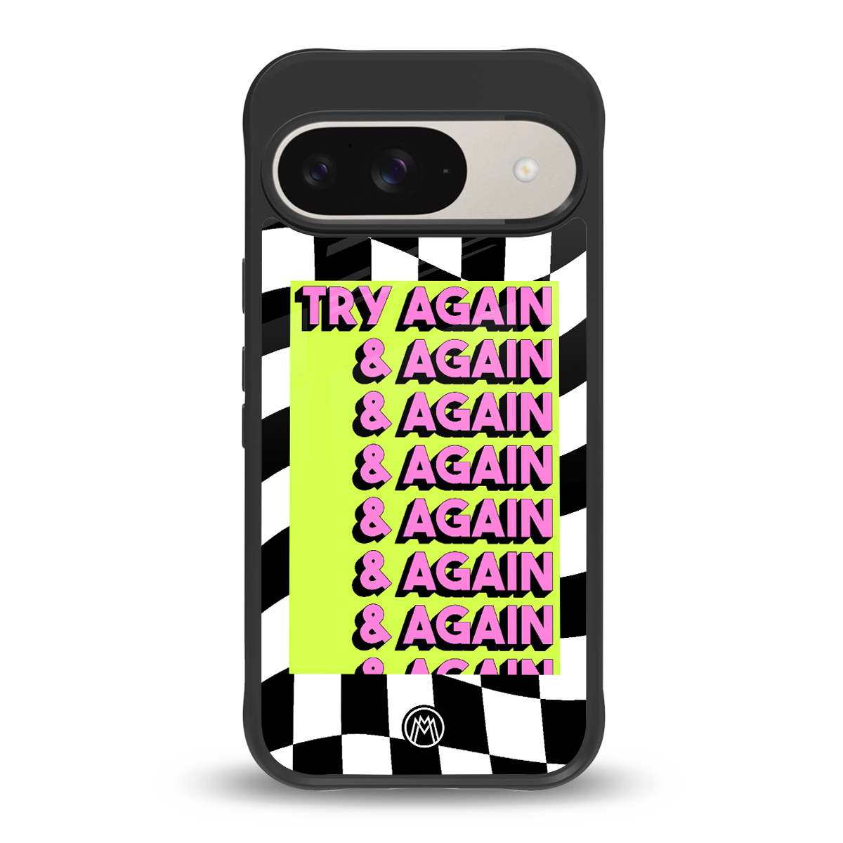try again back phone cover | glass case for google pixel 9