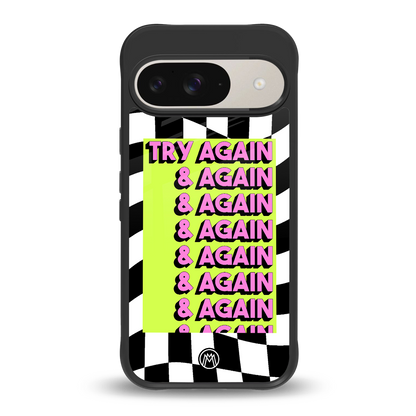 try again back phone cover | glass case for google pixel 9