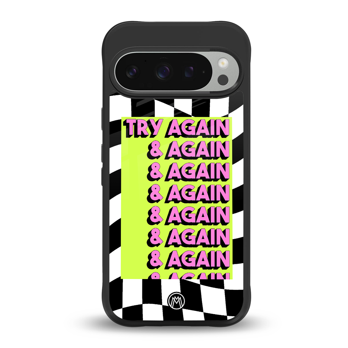 try again back phone cover | glass case for google pixel 9 pro xl