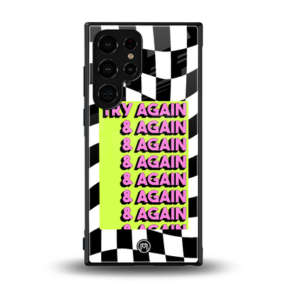 try again back phone cover | glass case for samsung galaxy s23 ultra