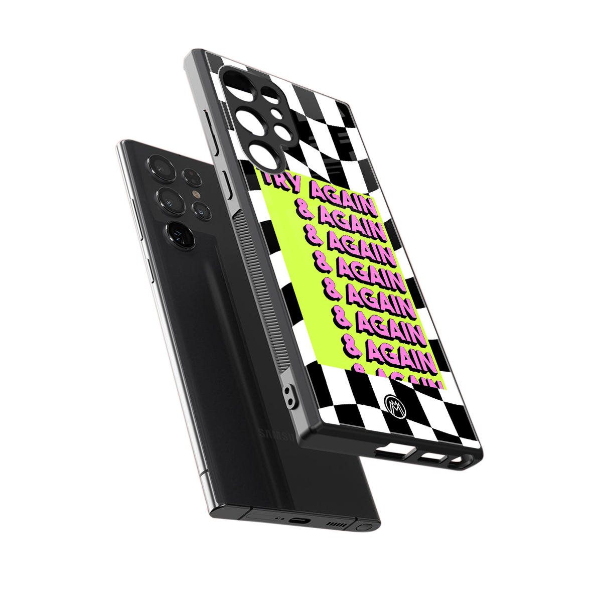 try again back phone cover | glass case for samsung galaxy s23 ultra