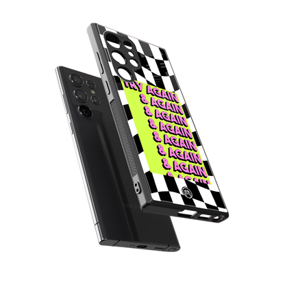 try again back phone cover | glass case for samsung galaxy s23 ultra