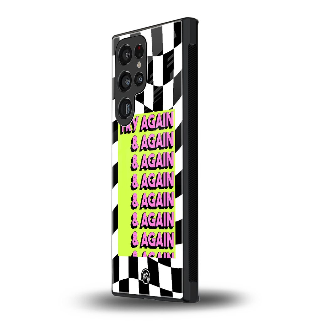 try again back phone cover | glass case for samsung galaxy s23 ultra