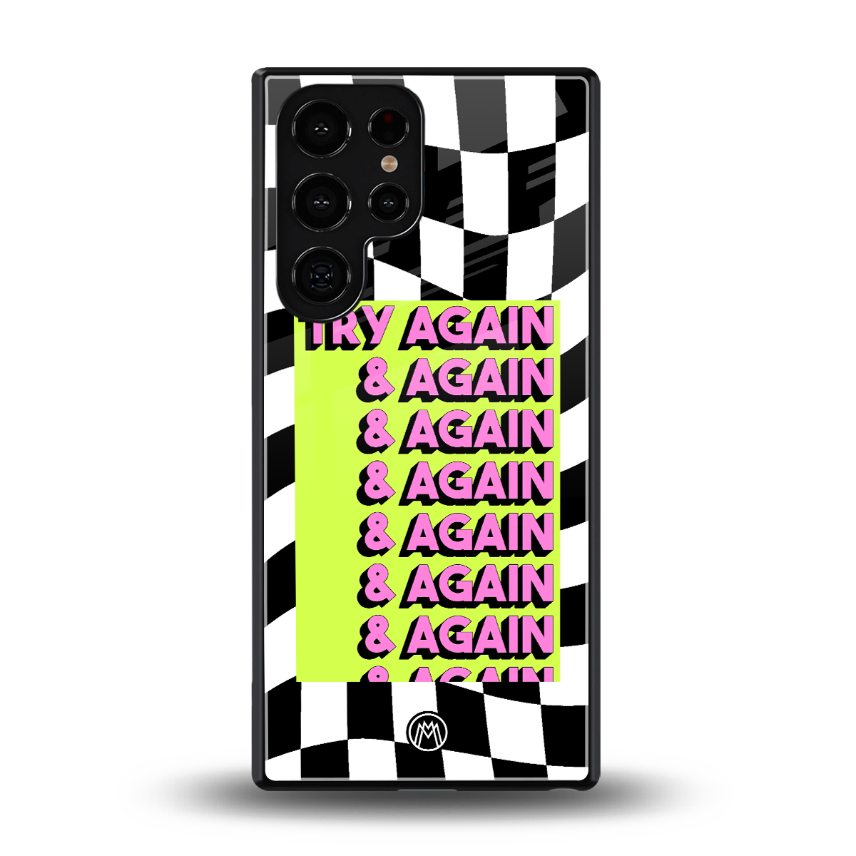 try again back phone cover | glass case for samsung galaxy s25 ultra