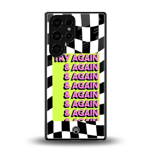 try again back phone cover | glass case for samsung galaxy s25 ultra