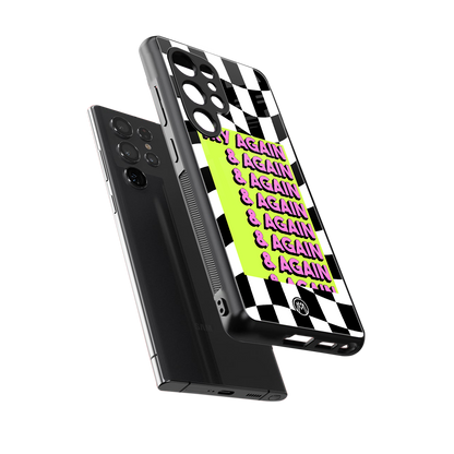 try again back phone cover | glass case for samsung galaxy s25 ultra