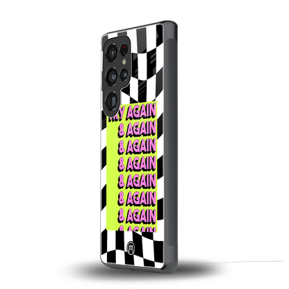 try again back phone cover | glass case for samsung galaxy s25 ultra