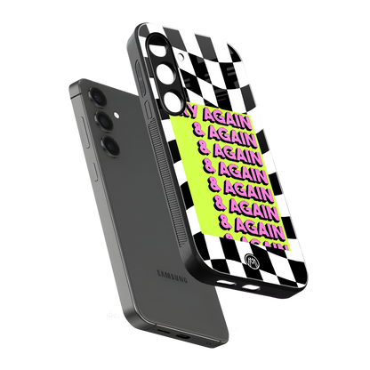 try again back phone cover | glass case for samsung galaxy s23