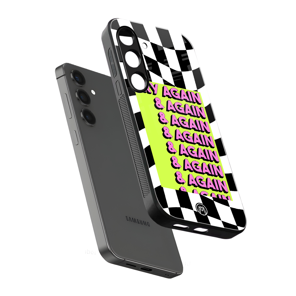 try again back phone cover | glass case for samsung galaxy s24 plus