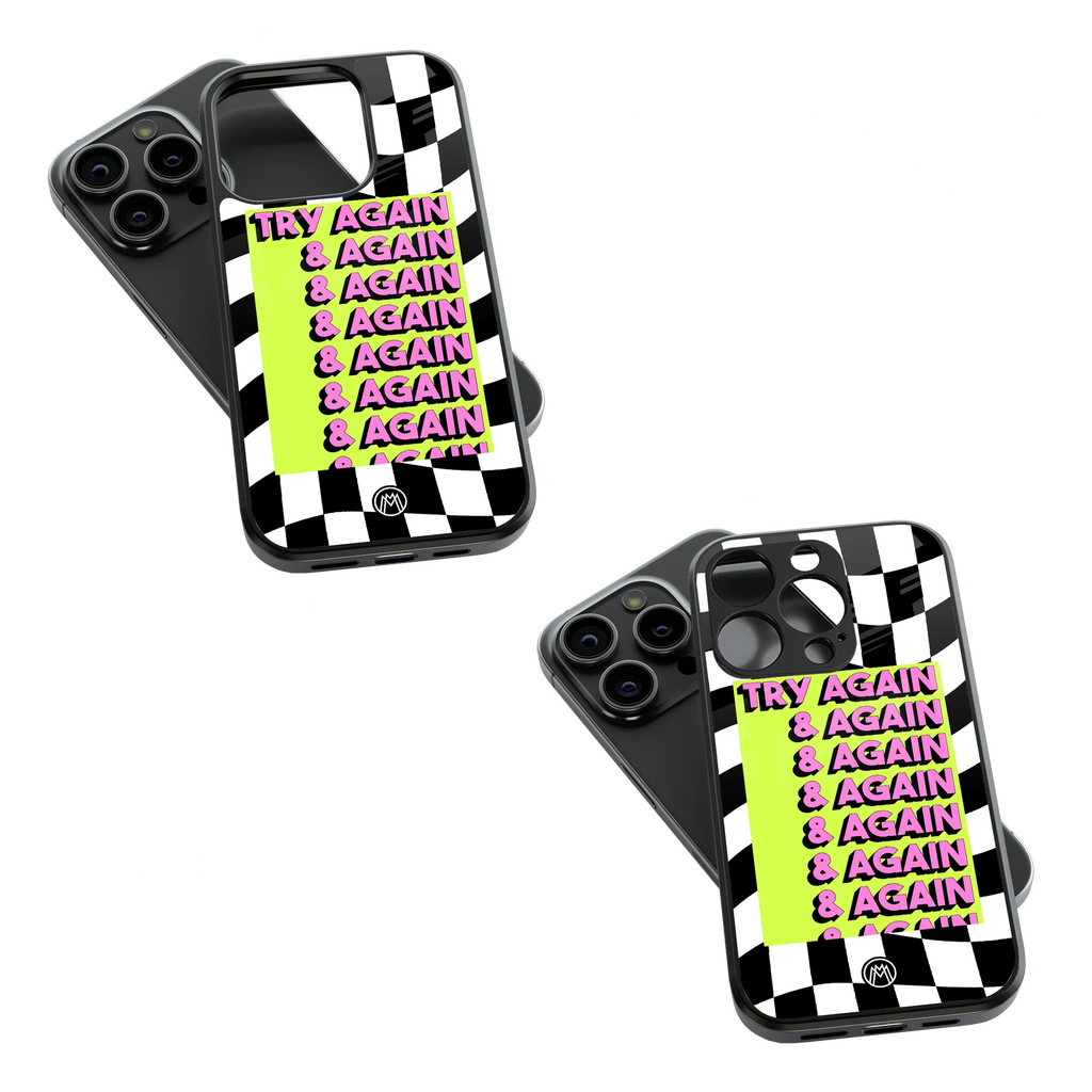Trendy Glass Back Mobile Case for iPhone, Samsung, Redmi, OnePlus, Google Pixel, Motorola