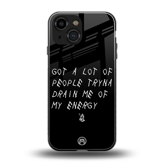 tryna drain my energy back phone cover | glass case for iphone 13 mini