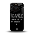 tryna drain my energy back phone cover | glass case for iphone 13 pro