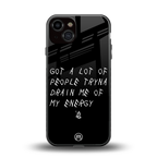 tryna drain my energy back phone cover | glass case for iphone 13
