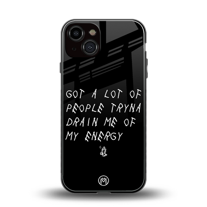 tryna drain my energy back phone cover | glass case for iphone 13