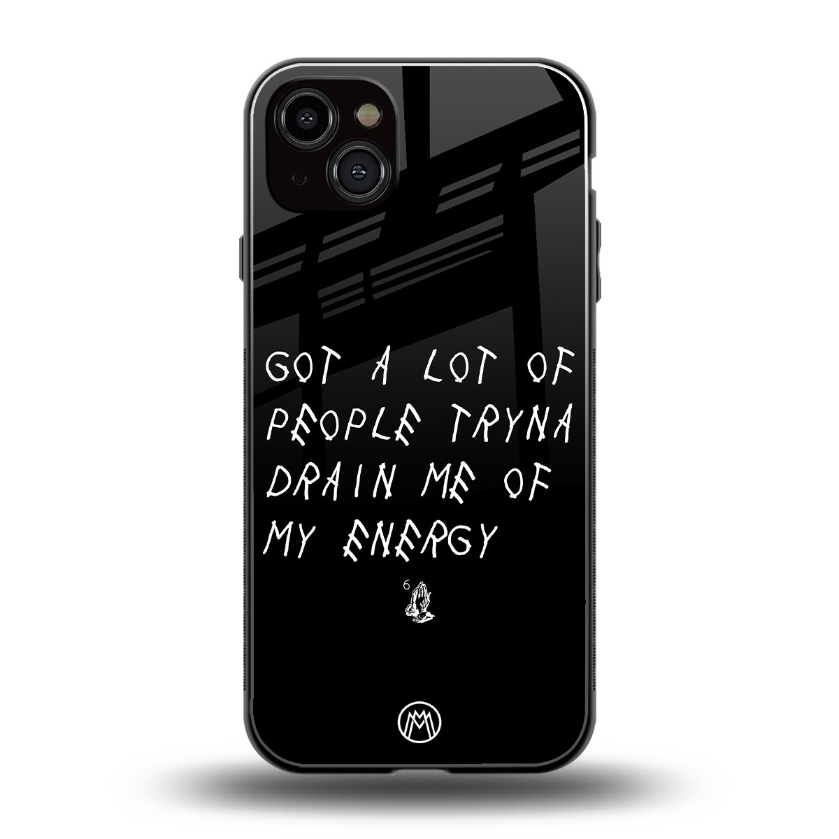 tryna drain my energy back phone cover | glass case for iphone 15 plus