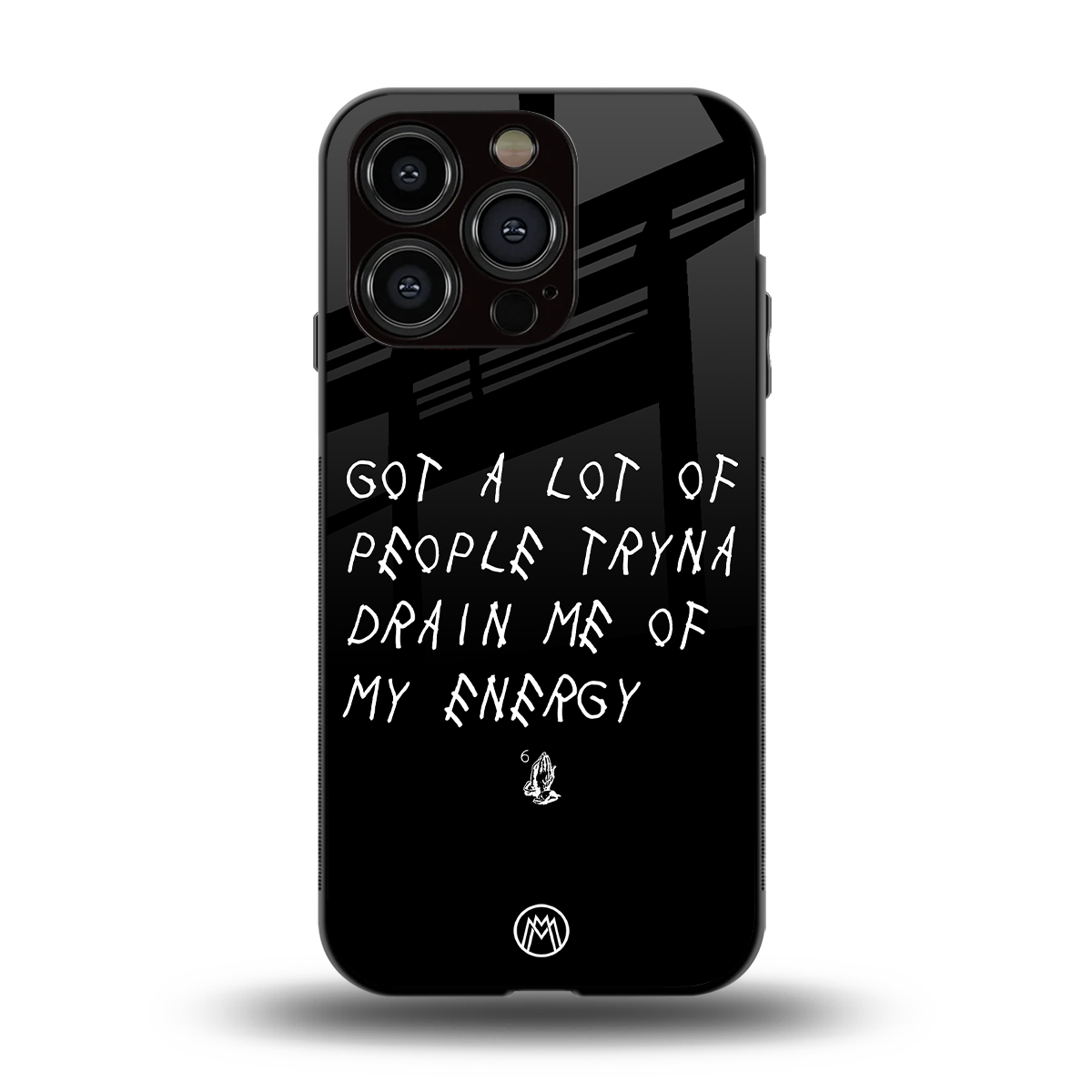 tryna drain my energy back phone cover | glass case for iphone 15 pro