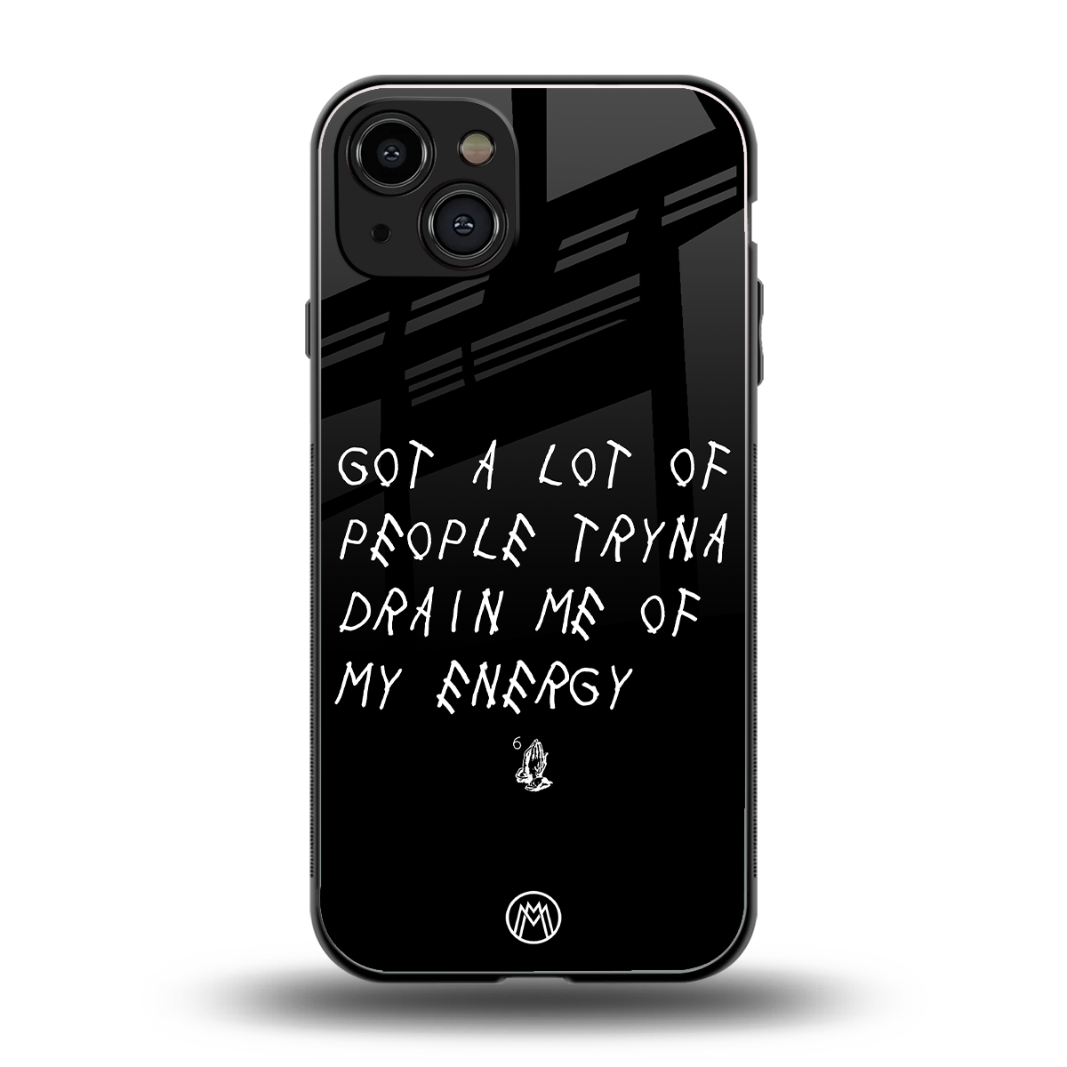 tryna drain my energy back phone cover | glass case for iphone 15