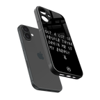 tryna drain my energy back phone cover | glass case for iphone 16 plus