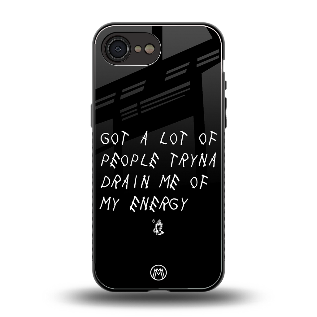 tryna drain my energy back phone cover | glass case for iphone 16e